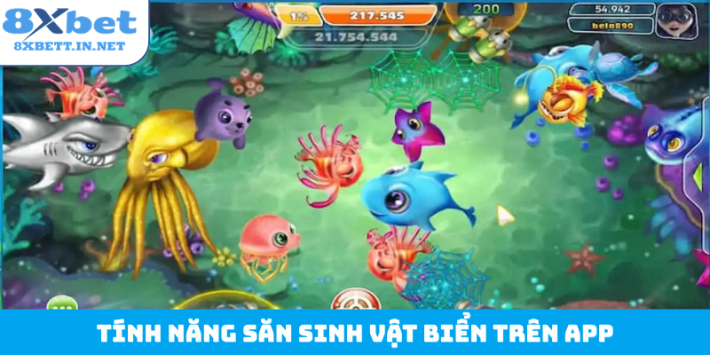 Tính năng săn sinh vật biển trên app